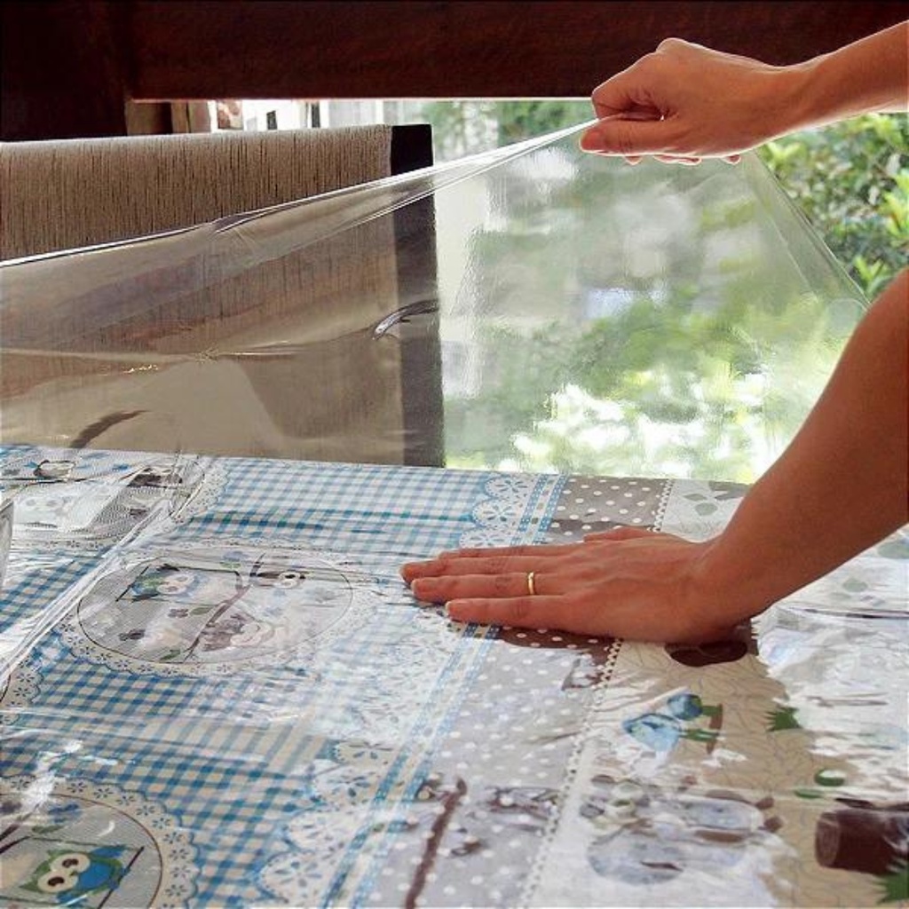 Toalha Protetor de Mesa Plástico 140x140 cm - Envio Imediato