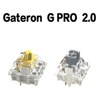 Gateron Pro V2 2.0 Switch 3 Pinos RGB linear Táctil Branco Amarelo Prata Para Teclado Mecânico Pré-Lubrificado