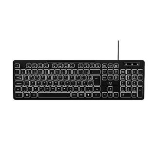 Teclado Com Fio Light 3 Níveis e LED Ajustável Teclas Silenciosas e Conexão Usb Preto - TC268