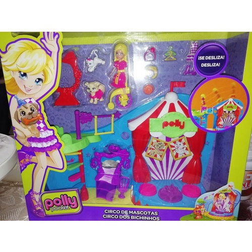 Boneca Polly Pocket Circo de mascotes FRY95 Mattel Shopee Brasil