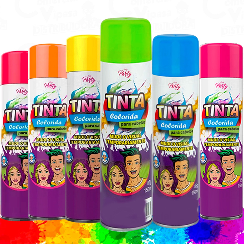 Tinta Spray Temporparia Para Cabelo Cor Vermleho 120ml