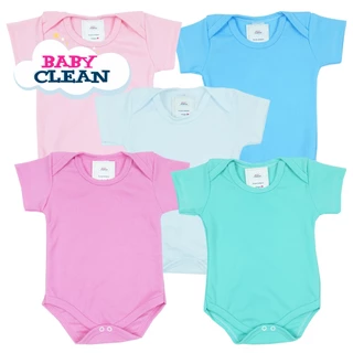 Body Bebê Manga Curta Canelado Menino ou Menina Roupas para Bebê Enxoval Sublimação