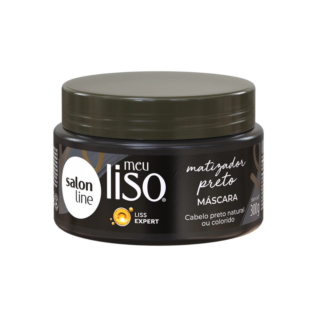 Máscara Matizadora Salon line Meu Liso Preto Nada Básico - 300g