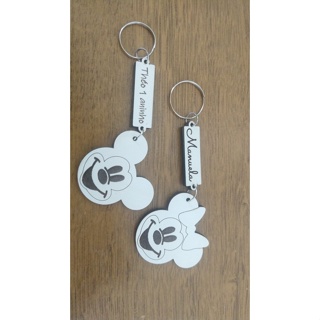 30 Chaveiros Mdf Festa Minie/ Mickey MDF.