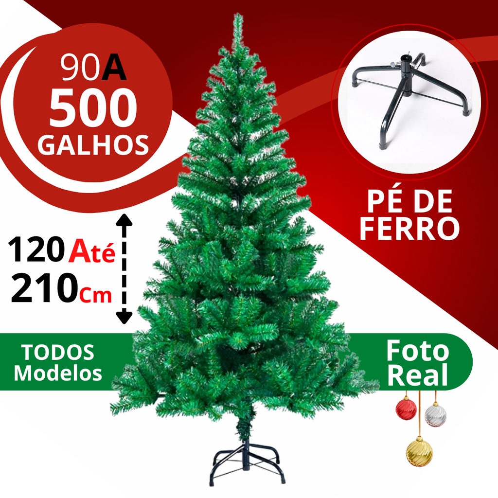 Árvore De Natal Grande 3 Metros Pinheiro Luxo 1500 Galhos