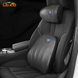 GTIOATO Encosto De CabeçA Para Carro Couro Encosto Lombar Carro Travesseiro Para Carro Encosto Lombar Para Carro AcessóRios Carro Para Volkswagen Polo Gol Tiguan Golf Mk7 Voyage Amarok Virtus Golf Touran Saveiro Beetle Santana Taos Passat Caddy Nivus