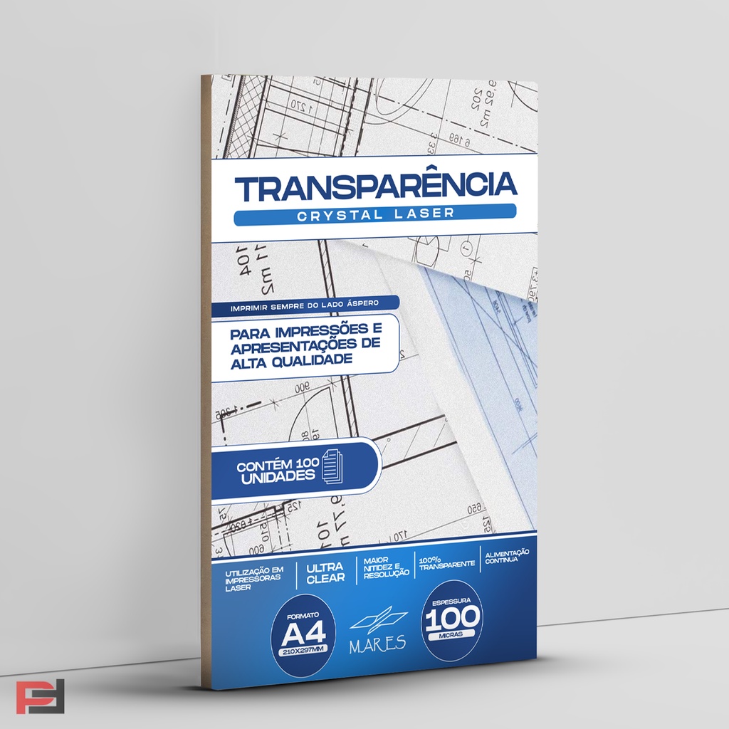 Transparência Crystal Laser A4 210x297 com 100un
