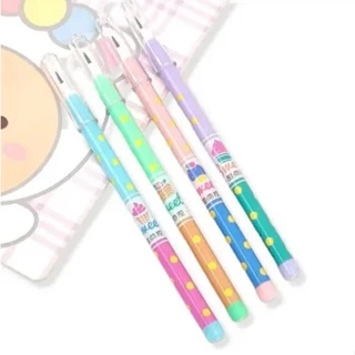 Kit com 4 Lapiseiras Coloridas Troca Ponta com 40 Pontas por Kit Vários Modelos Papelaria Kawaii