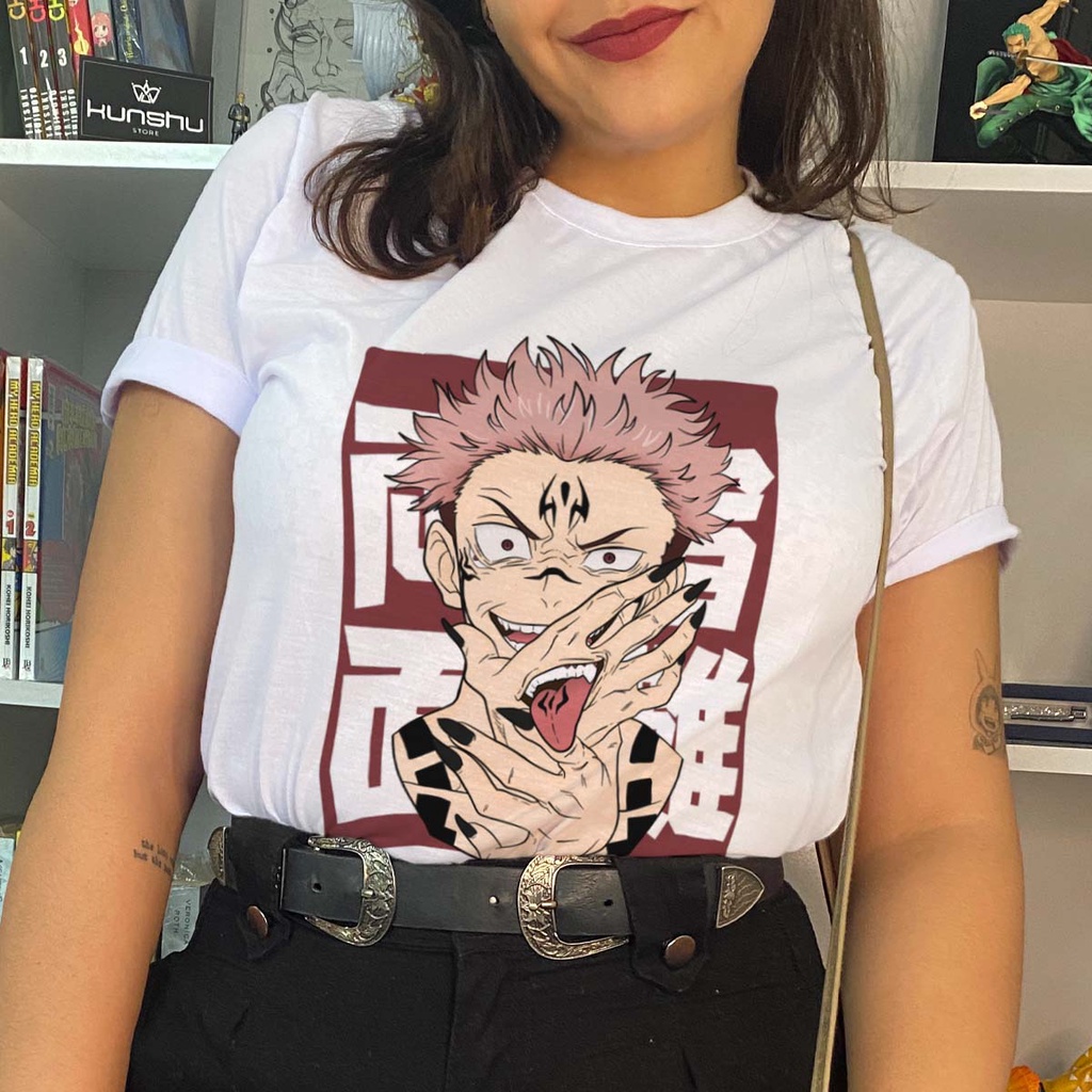 Camiseta Anime Ryomen Sukuna Jujutsu Kaisen Shopee Brasil 8286