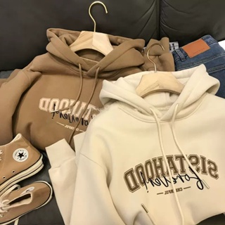 Suéter Feminino Novo Outono E Inverno Americano Vintage Largo Estampa Moletom