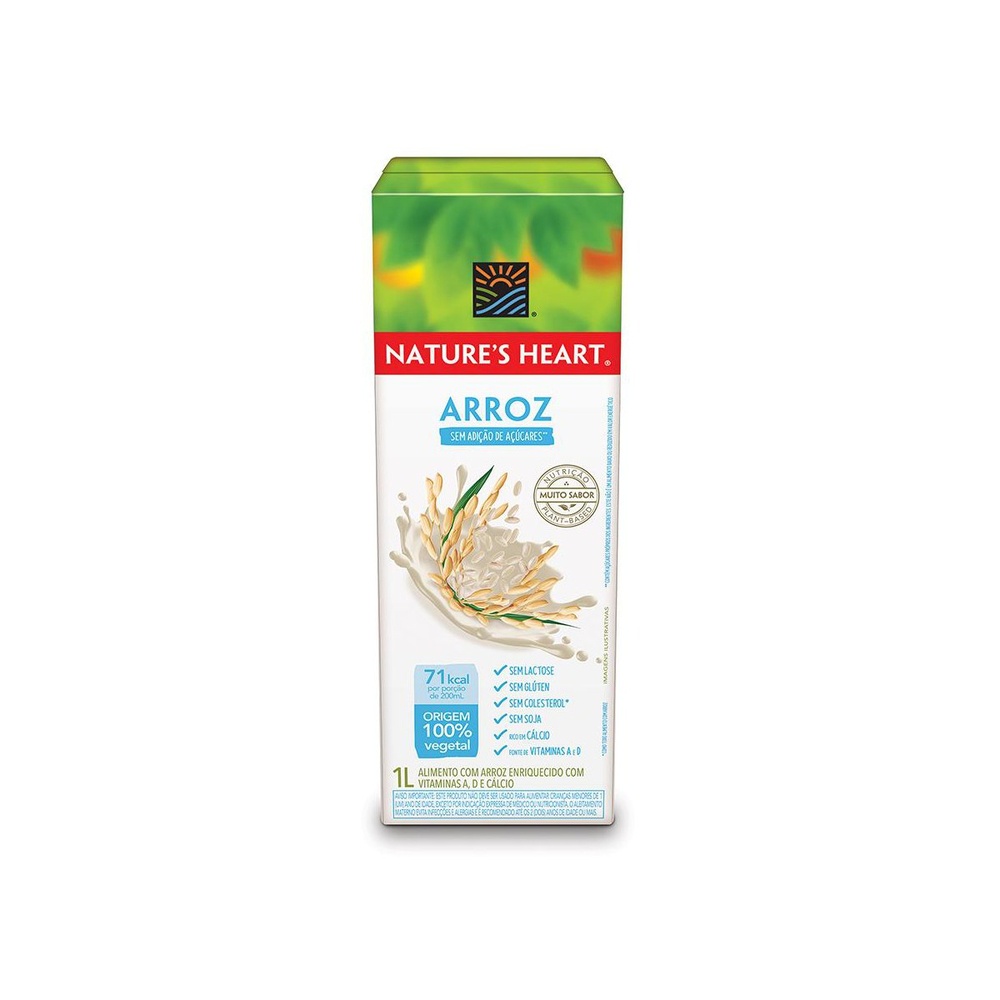 Bebida Vegetal Natures Heart Arroz 1l Shopee Brasil