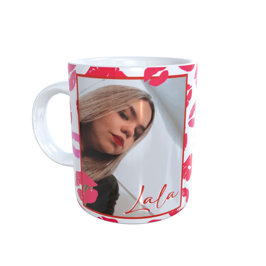 KIT - 4 Canecas personalizadas de porcelana - Foto/Nome/Frase - 325 ml