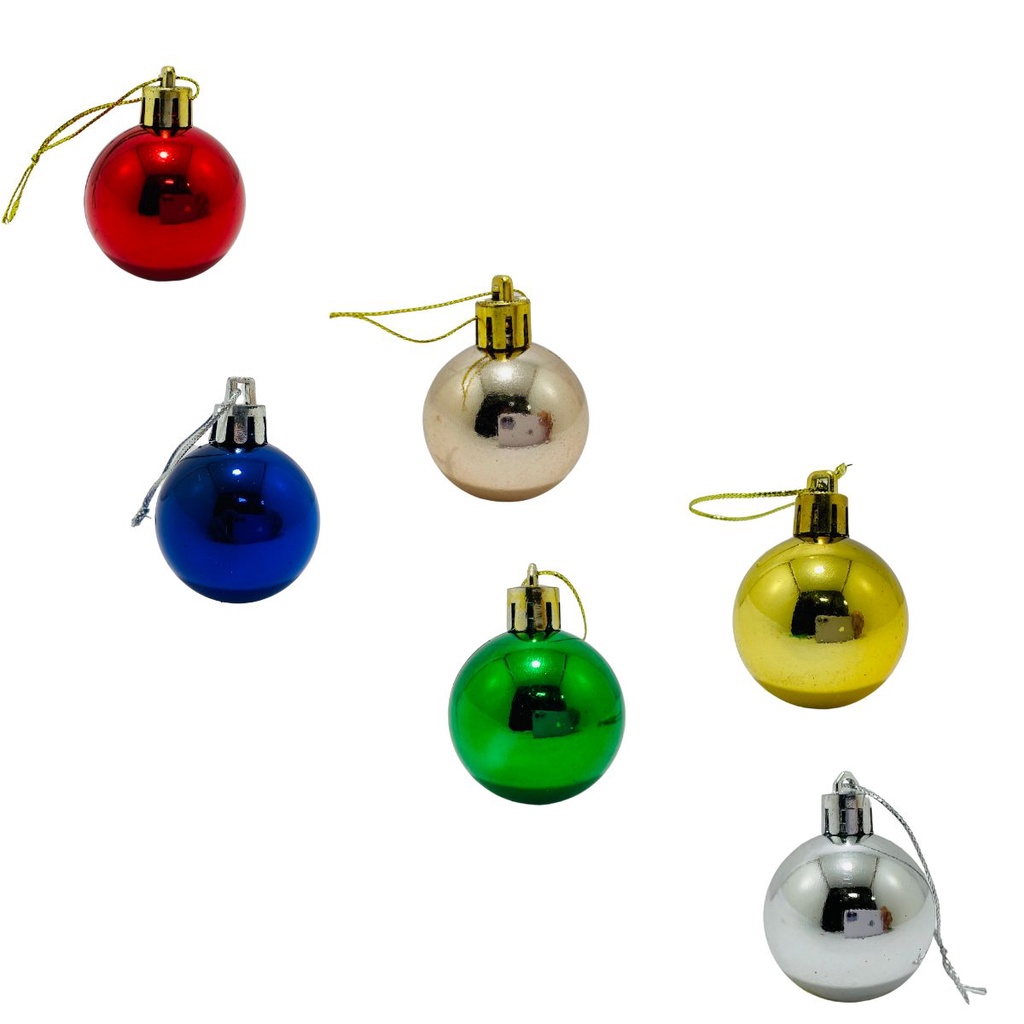 Enfeite de bolas de árvore de Natal, fácil de pendurar, cores mistas,  material PS Ornamento de bola de pendurar de Natal brilhante e bonito 74  peças decorações para baile (2 lâminas de