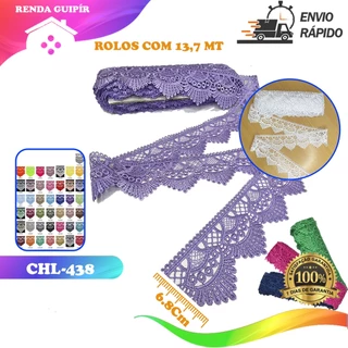 Renda Guipir CHL-438 7.0 Cm - Rolo C/13.7 Metros