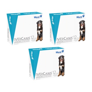 Ivercanis 12mg Remédio Contra Carrapatos Parasitas 3cx 12 Comprimidos