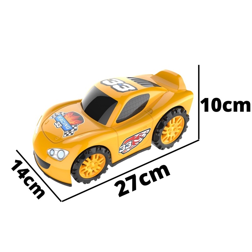 Carrinho Carro Sport Rancing Corrida 27cm Brinquedo Infantil - Silmar