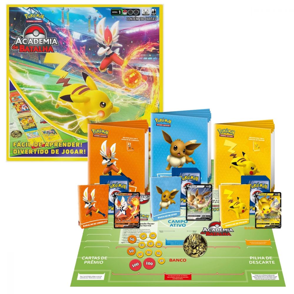 JOGO DE CARTAS POKEMON BOX PIKACHU V COPAG UNIDADE