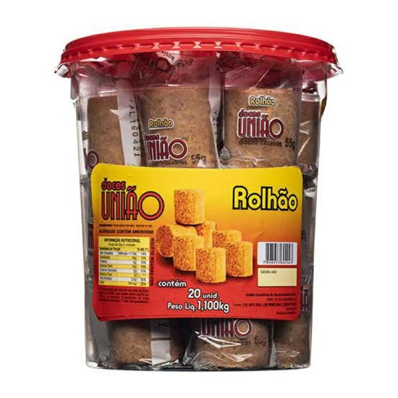Paçoca Paçoquinha Rolhão pote com 20un Doce de Amendoim | Shopee Brasil