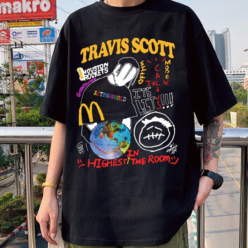 Camiseta Basica Camisa Travis Scott Graphic Tee Cactus Jack