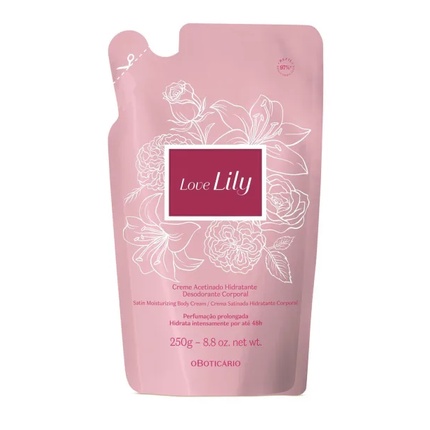 Refil Creme Acetinado Desodorante Hidratante Corporal Love Lily 250g ...