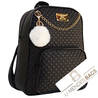 Mochila Feminina Bolsa Mochilinha Fashion Com Lindo Detalhe