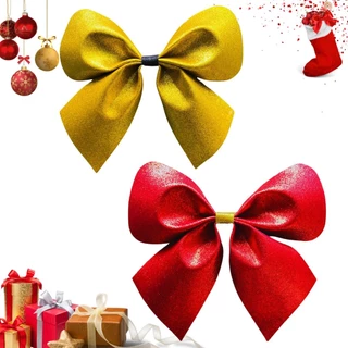 03 Laço Lacinho de Natal Acessório Enfeite Arvore de Natal Grande EG Luxo