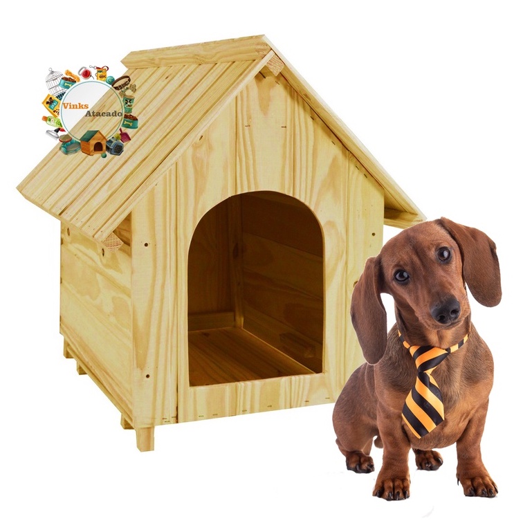 Casinha de Madeira N2 Para Cachorro Pequeno Casa Pet 2 Pinscher ...