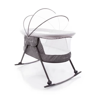 Berço Portátil Moisés Com Mosquiteiro Dreamy Cinza Grey Safety 1ST