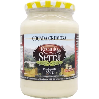 Cocada cremosa 680g - Recanto da Serra
