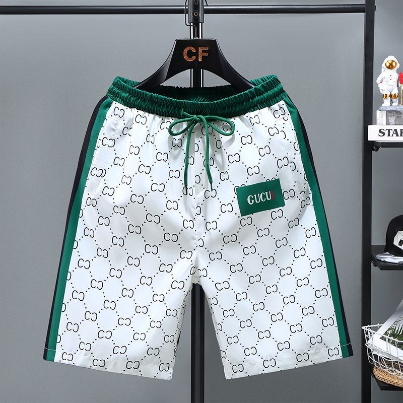 GUCCI 2022 Shorts De Rua Masculino Roupa Exterior Novo Estilo Slim Fit Calças De Cinco Pontos Largas Casual Calça Média De Praia Tendência
