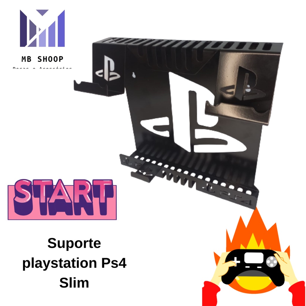 Suporte 2 Controles PS5 Playstation 5 de Parede vn no Shoptime