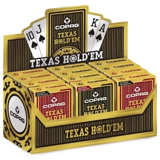 Kit Baralho Copag Texas Holdem Poker Caixa com 12 Unidades 100% Plástico em PVC - 94886