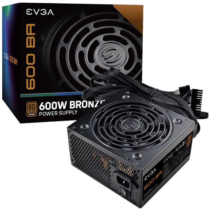 Fonte Computador PC Gamer EVGA ATX 600 BA 80 Plus Bronze 600W