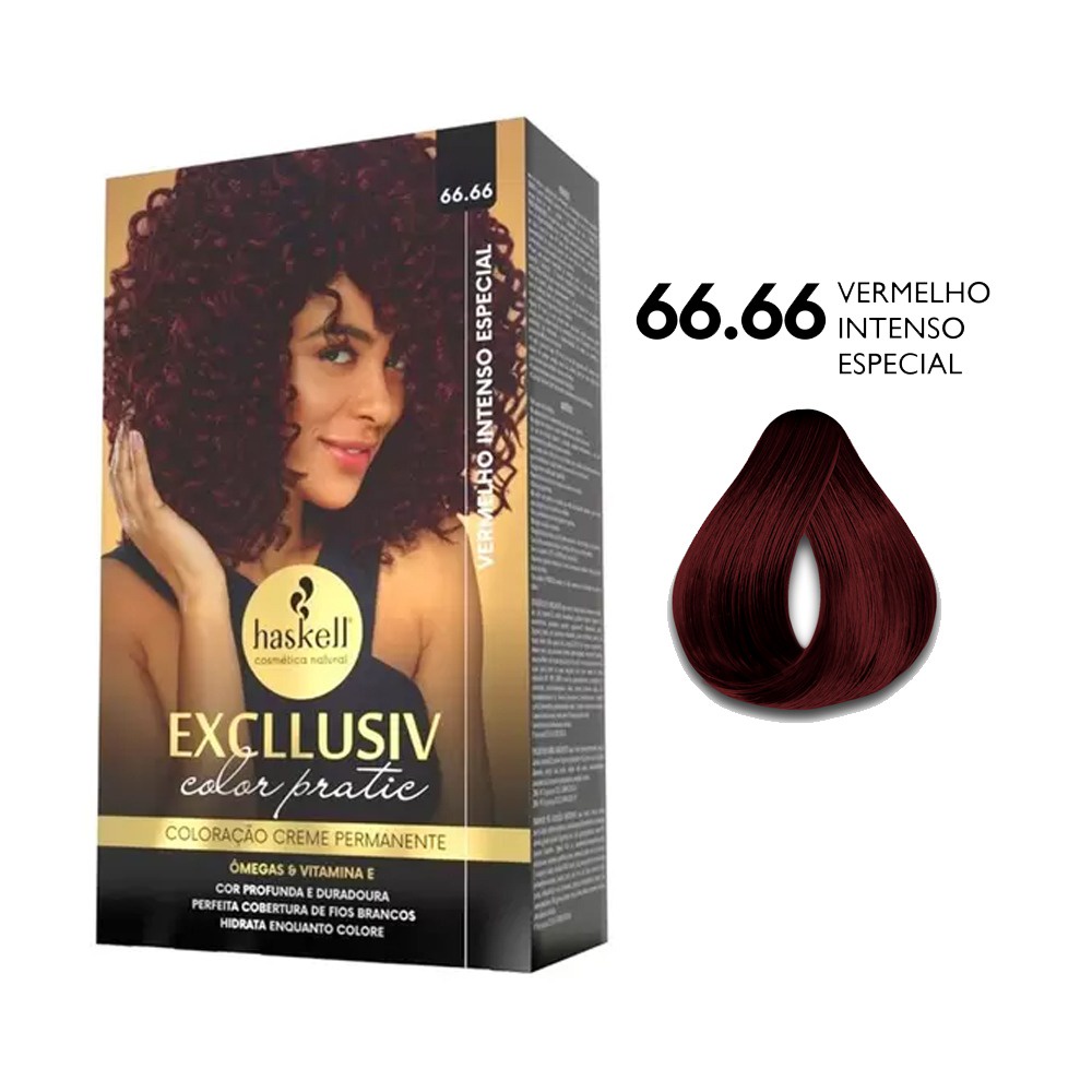 Kit Haskell Coloração 66.66 – Vermelho Intenso Especial | Shopee Brasil