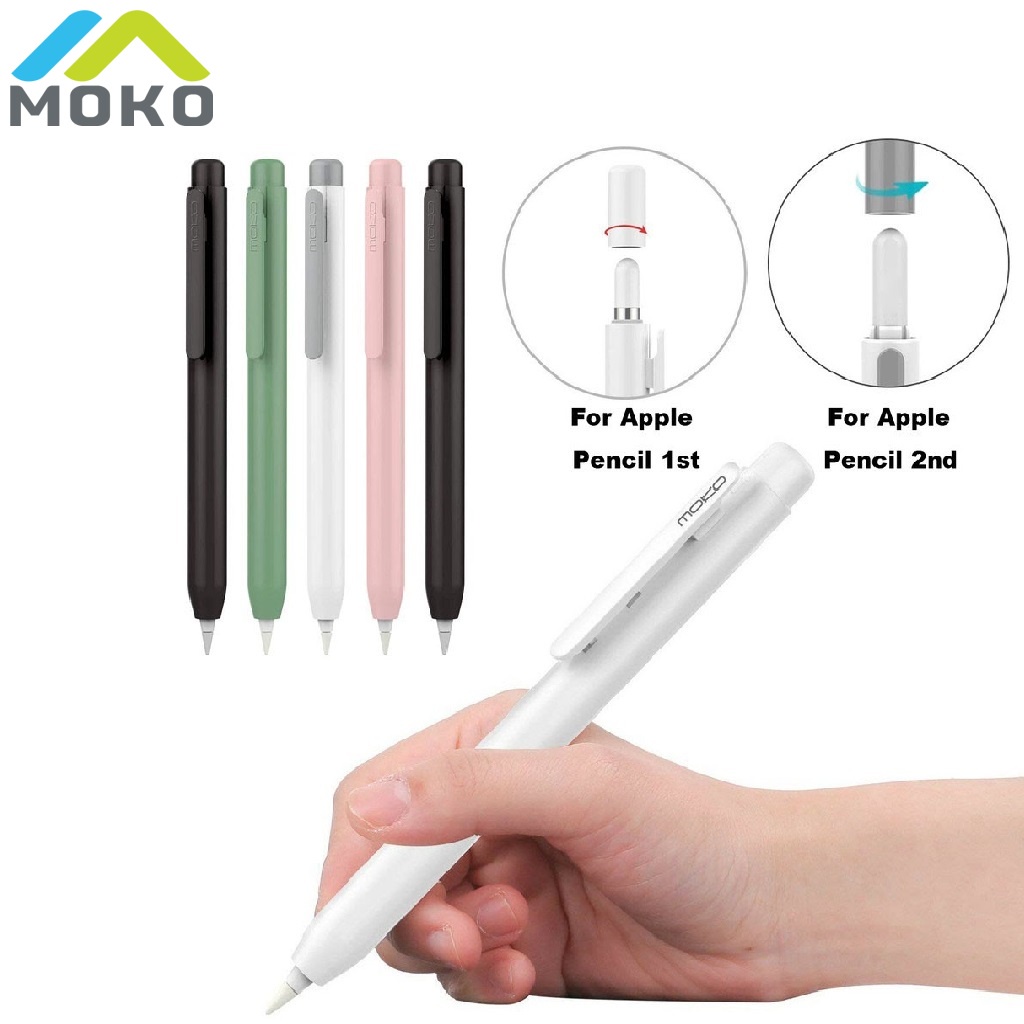 Suporte de capa protetora Moko para Apple Pencil 1º/2º com clipe