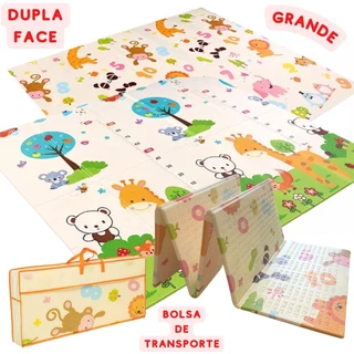 Tapete Infantil Emborrachado Dobrável Dupla Face Gigante Tatame Térmico Anti Impacto Bebê Educativo
