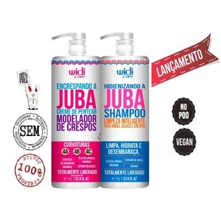 Kit Encrespando Creme de Pentear e Shampoo Higienizando A Juba 1L Widi Care