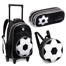 kit mochila meninos bola futebol+lancheira+estojo lindo boa qualidade dl1364