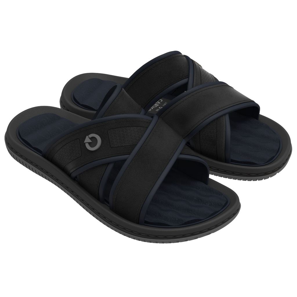 Sandalias CARTAGO Fiji IV Slide Para Hombre Color Black/Grey, Estilo  Casual Y Cómodo