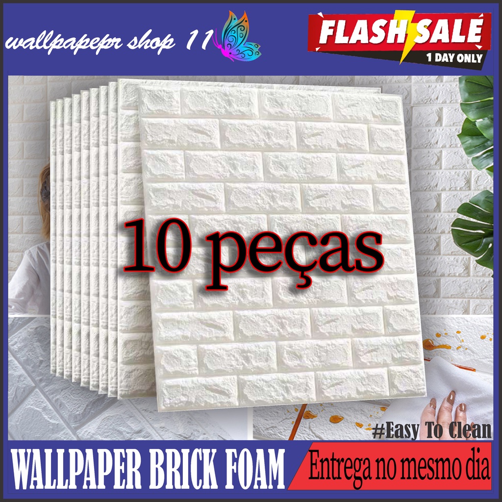 Papel De Parede Adesivo 3D DIY Decoração Quarto Impermeável Casa