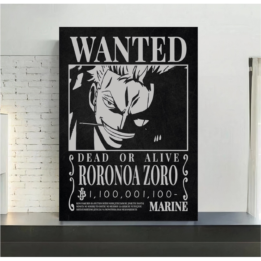 Quadro de mdf poster sem moldura Anime, Mangá, One Piece, Zoro