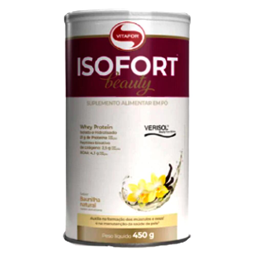 Whey Protein Isofort Beauty Baunilha Natural Vitafor 450g