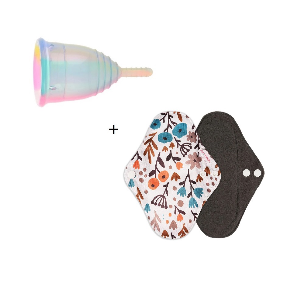 Coletor Menstrual + Absorvente Ecológico Reutilizável Kit | Shopee Brasil