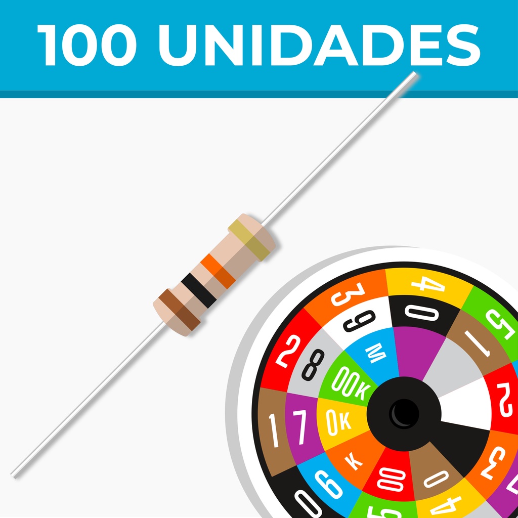 Resistor 1/4w 100 valores muito modelos A Escolha + BRlNDE 100 220 1k