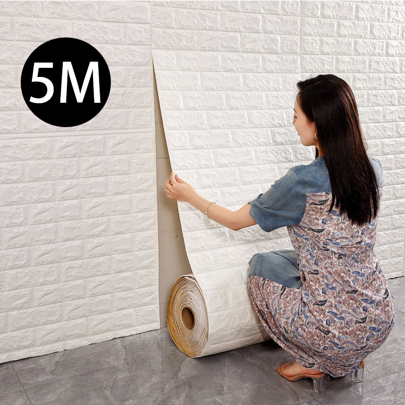 70cmx100cm / 70cmx500cm Papel De Parede Adesivo 3D DIY Wall Decor Adesivos Quarto À Prova D'água Decoração De Casa