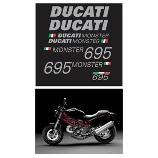 Adesivos Emblemas Compatível Ducati 695 Monster Preta R475