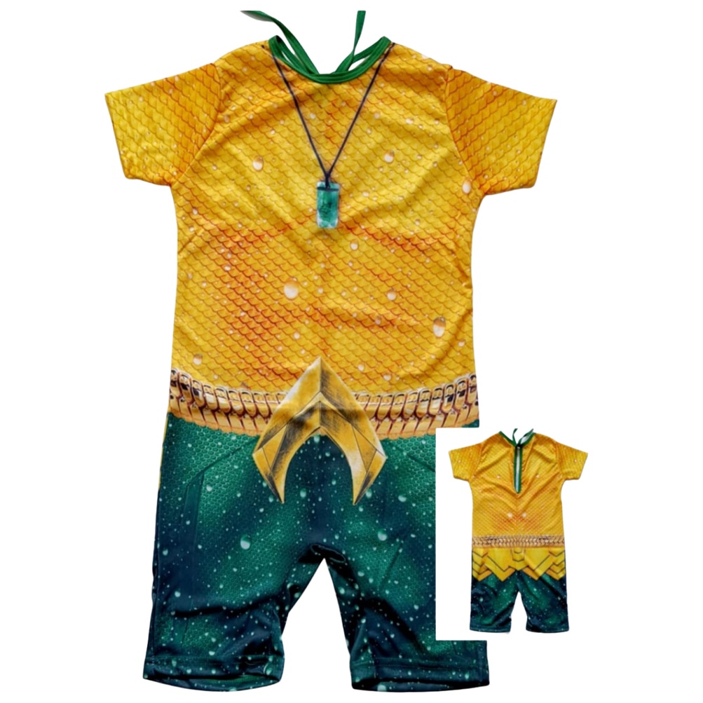 Roupa Fantasia Aquaman Infantil Masculina Heróis Menino | Shopee Brasil