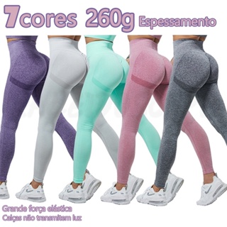 Calça Legging Push Up Sem Costura de Academia.