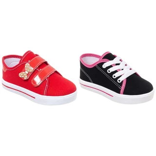 Kit 2 Pares Tenis Infantil Menina Confortavel Baby My Calçados