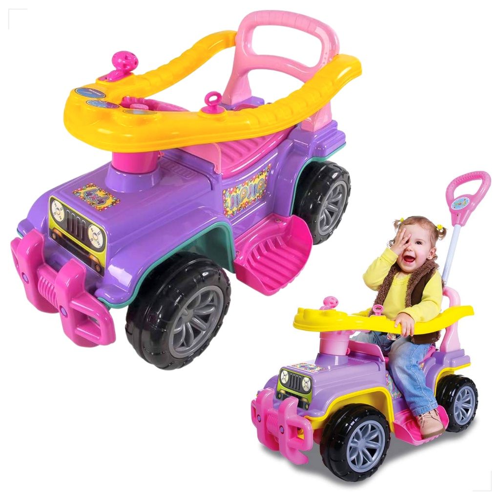 Carrinho De Passeio Infantil Mini Jip Com Haste Bebê Criança | Shopee ...